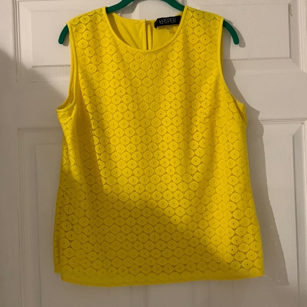 Kasper yellow blouse - size Large